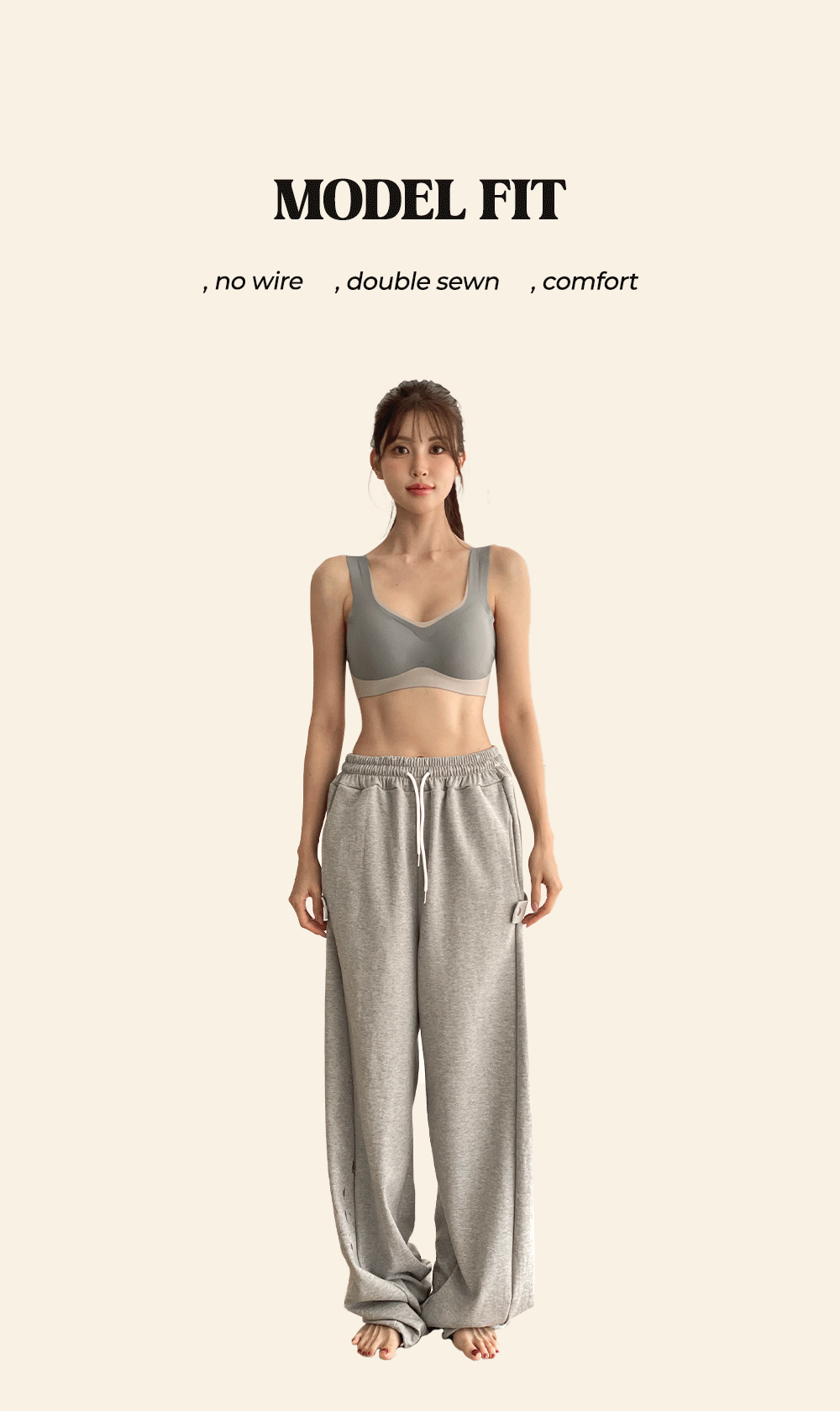 심리스 쉼표브라 심리스 노와이어브라 무봉제 스포츠브라 편한 데일리 브라렛 브라탑 상세 이미지 3